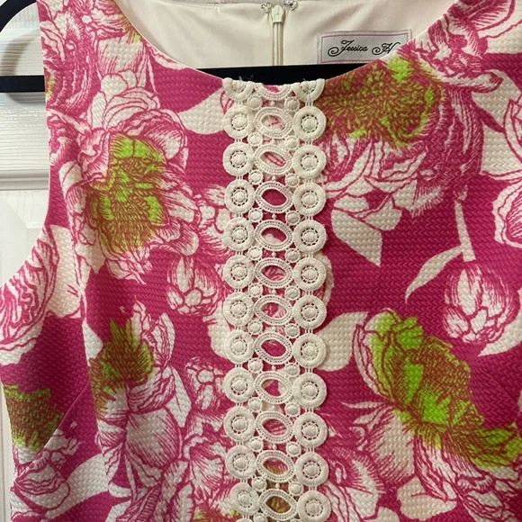 NWT Jessica Howard Pink& Green Floral Dress Size 10 - Picture 5 of 9